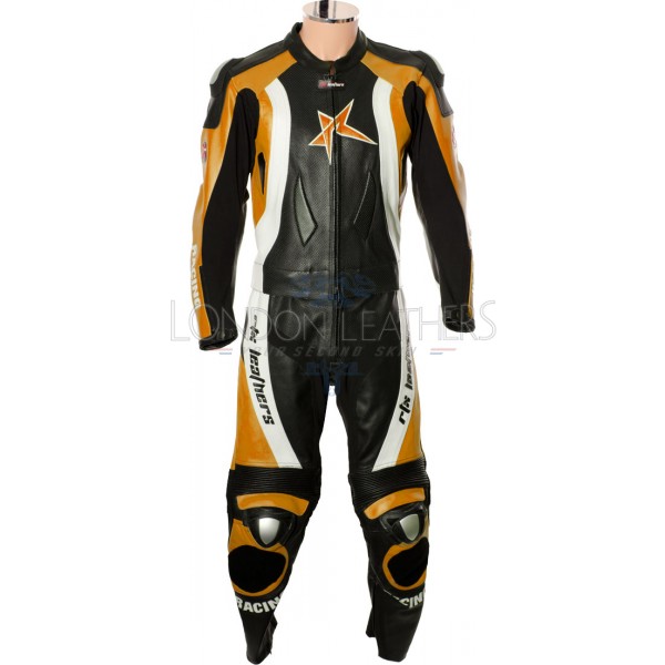 RTX Pro Evolution Orange Motorcycle Leather Suit